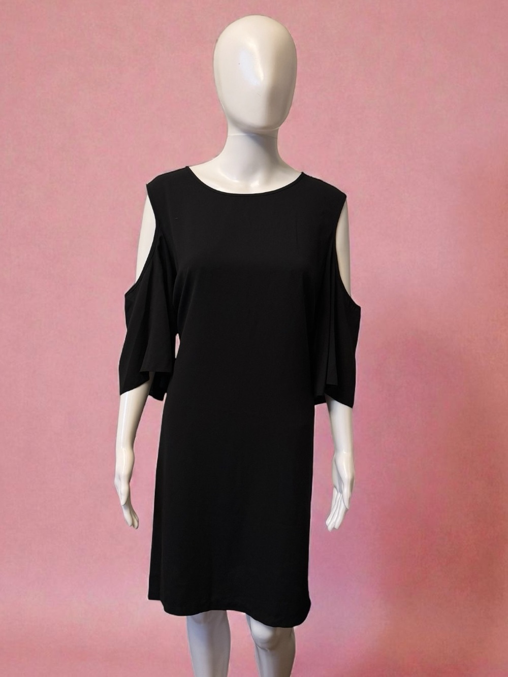 NWT | ATTENTION Black Cold-Shoulder Mini Dress